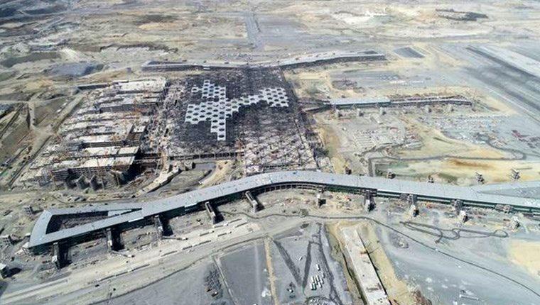 3. Havalimanı inşaatındaki son durum havadan görüntülendi!