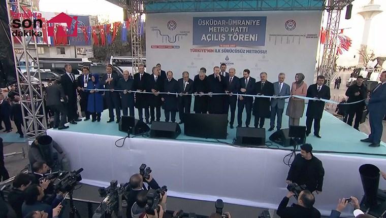 Cumhurbaşkanı Üsküdar-Ümraniye metro hattının açılışını yaptı!