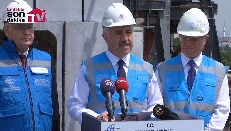 Bakan Arslan, Çamlıca TV Radyo Kulesi inşaatında incelemelerde bulundu