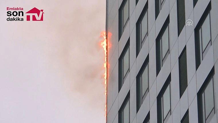 Sarıyer'de 32 katlı binada yangın