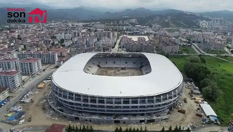 Ordu Stadı'nın son durumu havadan görüntülendi