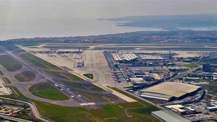 Atatürk Havalimanı'nın boş hali havadan görüntülendi