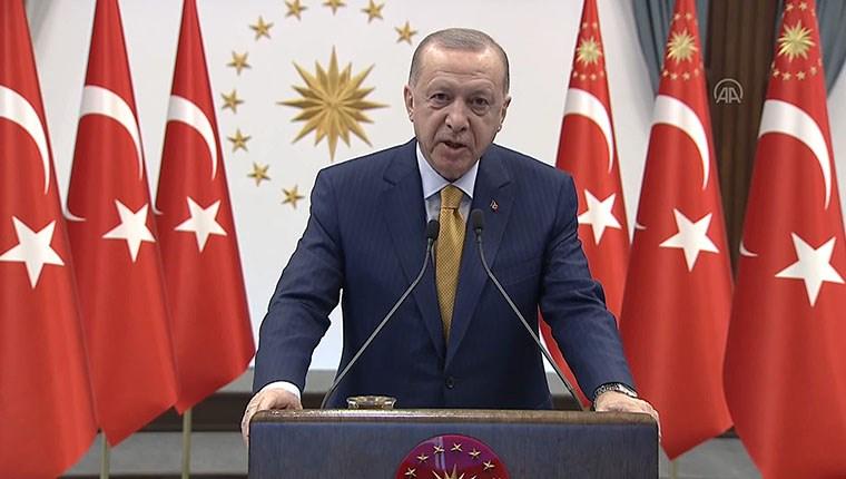 Cumhurbaşkanı Erdoğan, Arnavutluk'taki deprem konutlarının temel atma törenine video konferansla katıldı