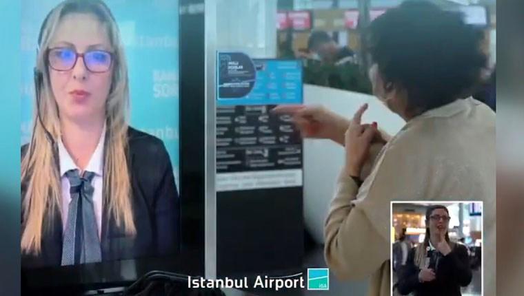 İstanbul Havalimanı'nda işaret dili mobil hizmeti