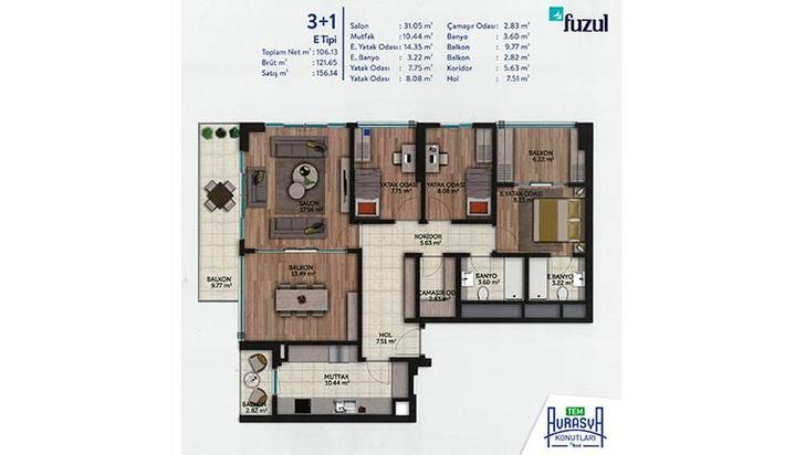 Fuzul Tem Avrasya Konutları kat planları! Sayfa 3