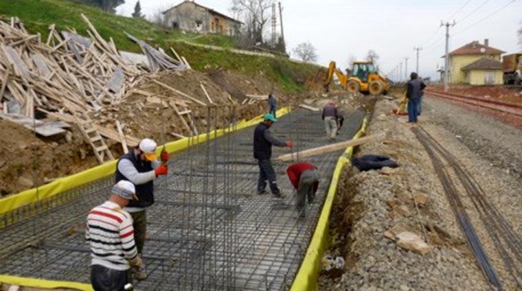 İzban hattı çalışmaları