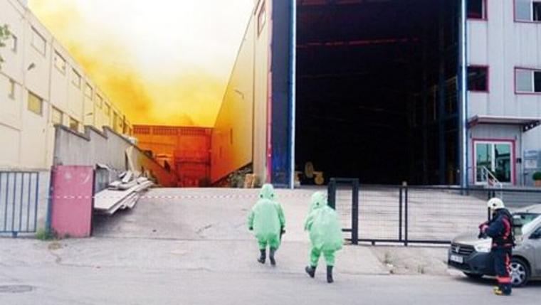 tuzlada nitrik asidin sızdığı fabrika