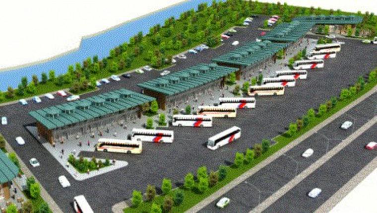 sultanbeylideki cep otogarının havadan görünümü
