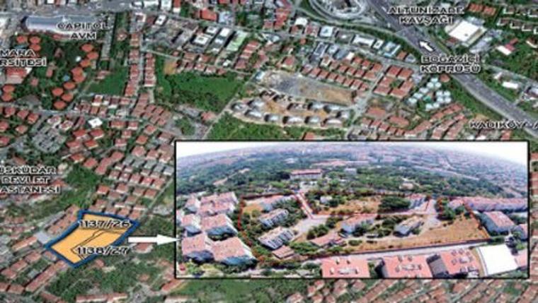 Emlak Konut'un üsküdarda sattığı arsanın fotoğrafı
