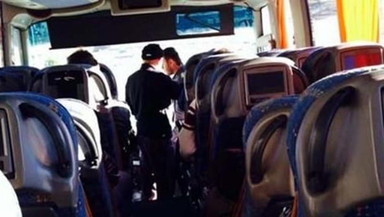 yolcu otobüsünün içi