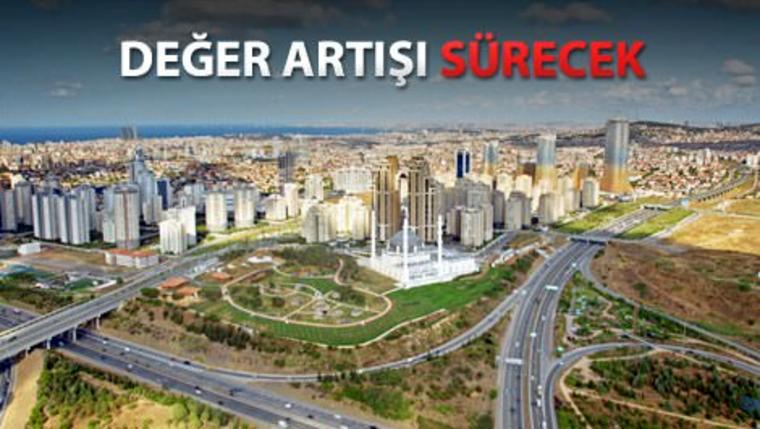 ataşehir bölgesinin havadan görünümü