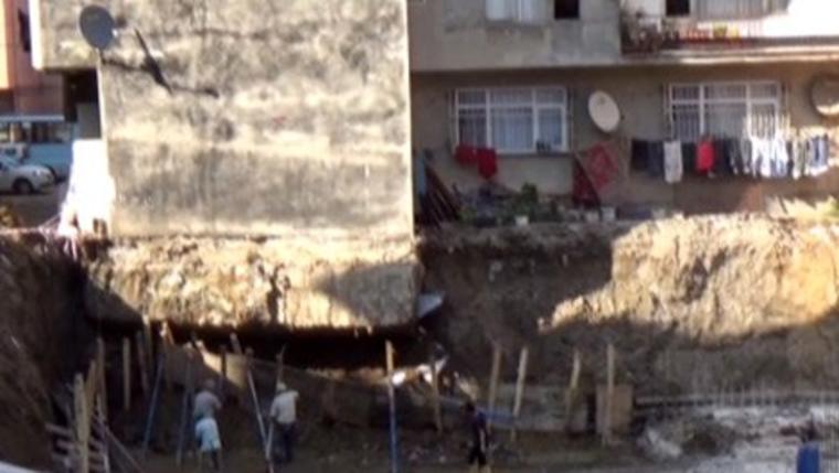 ordu'da tahliye edilen bina